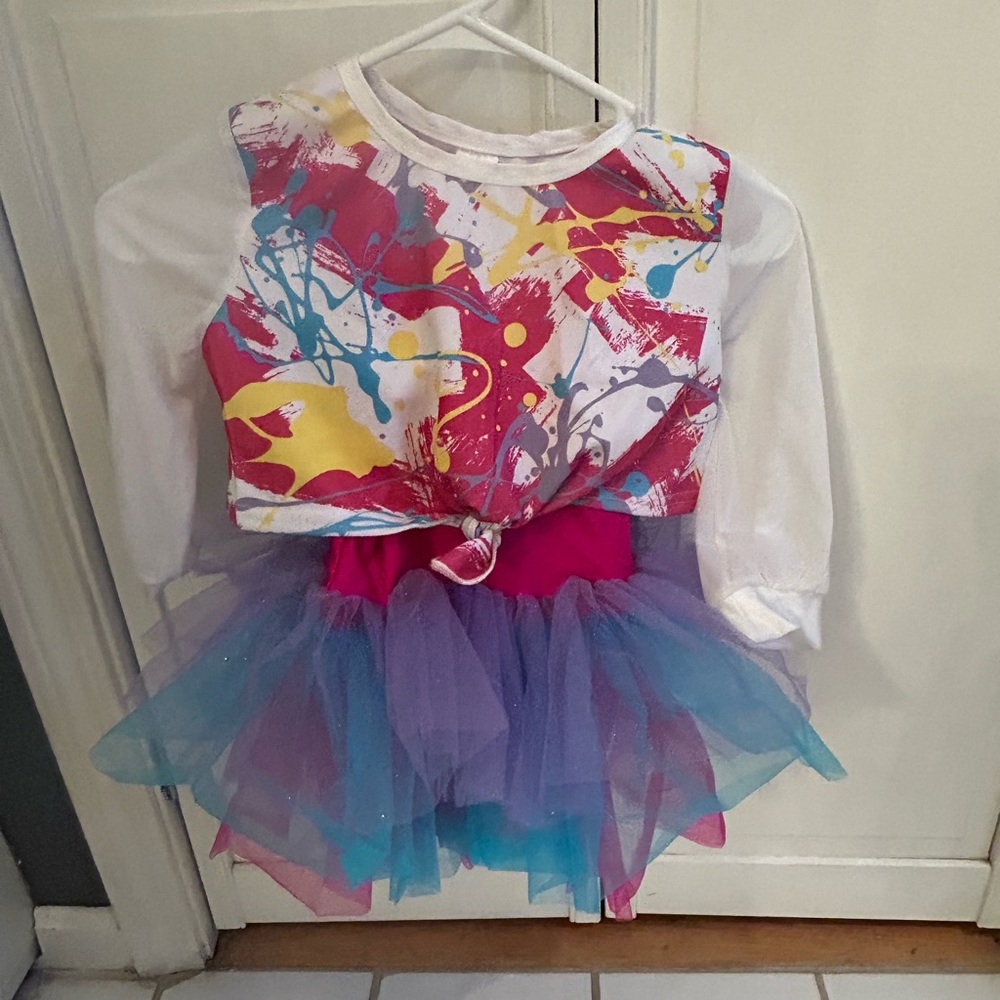 Colorful Kids Costume with Tutu